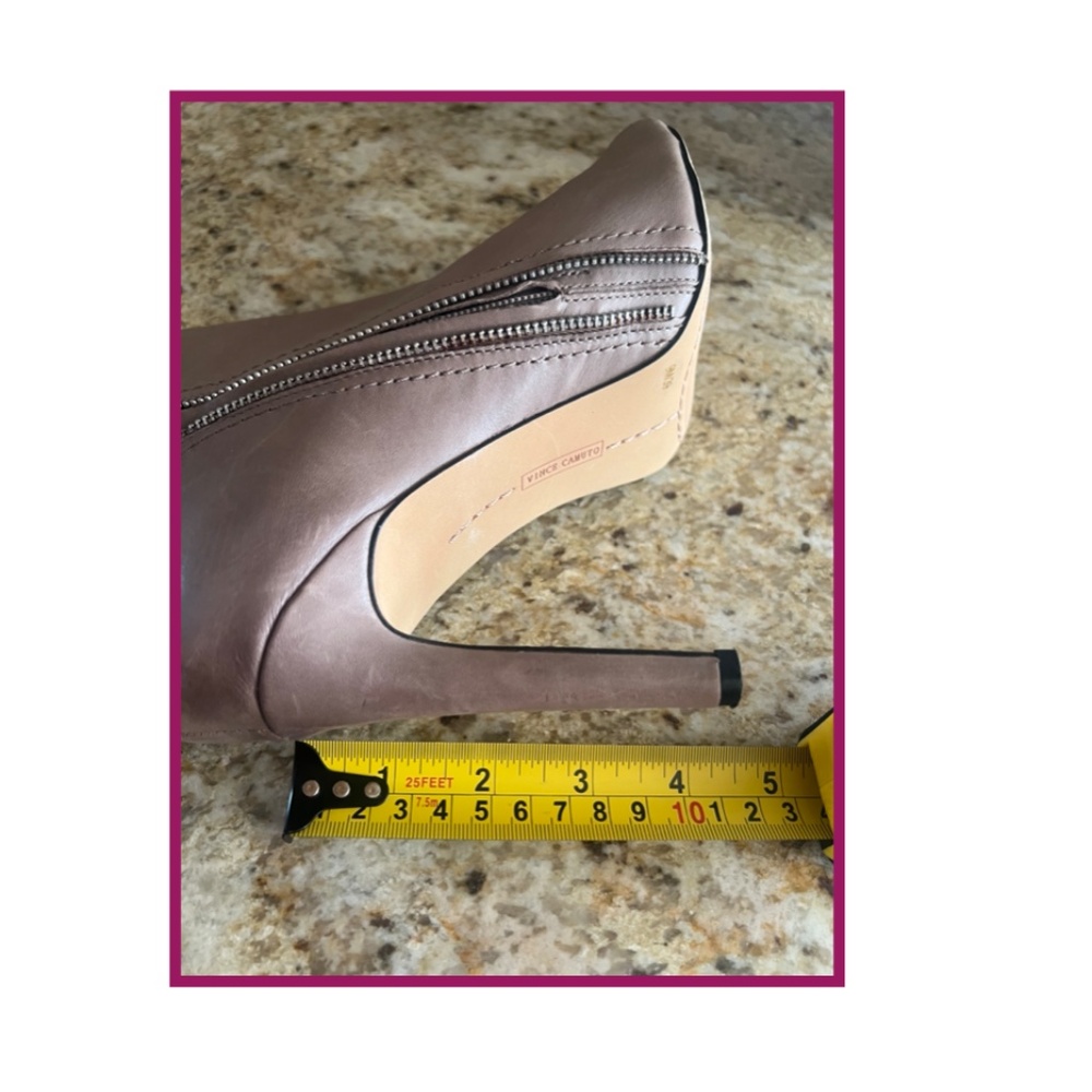 VINCE CAMUTO KLAYTON ANKLE BOOT LEATHER GORGEOUS 9M PEBBLE GREY COLOR - Picture 7 of 9